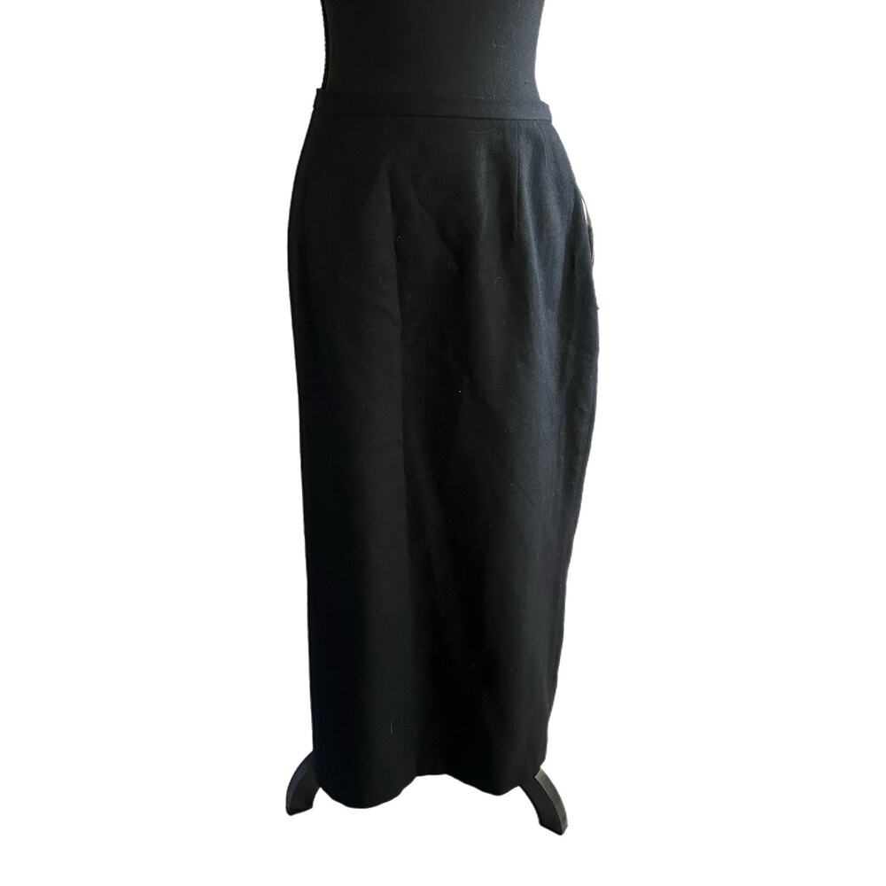 C22 Sag Harbor Black Wool Maxi Skirt, Size 14, NWT